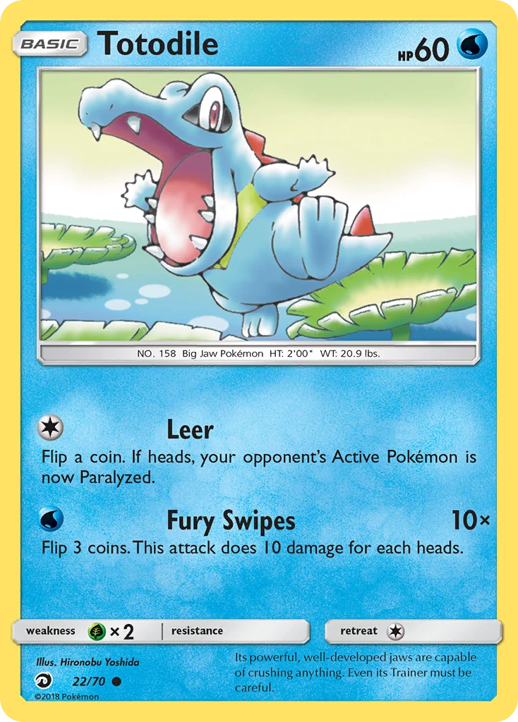 Totodile 22/70, English, Standard, Non-Holo