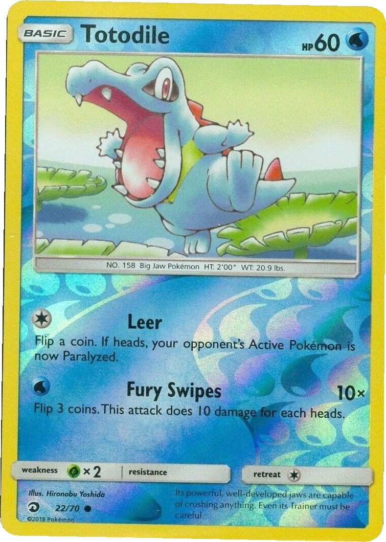 Totodile 22/70, English, Standard, Reverse Holo