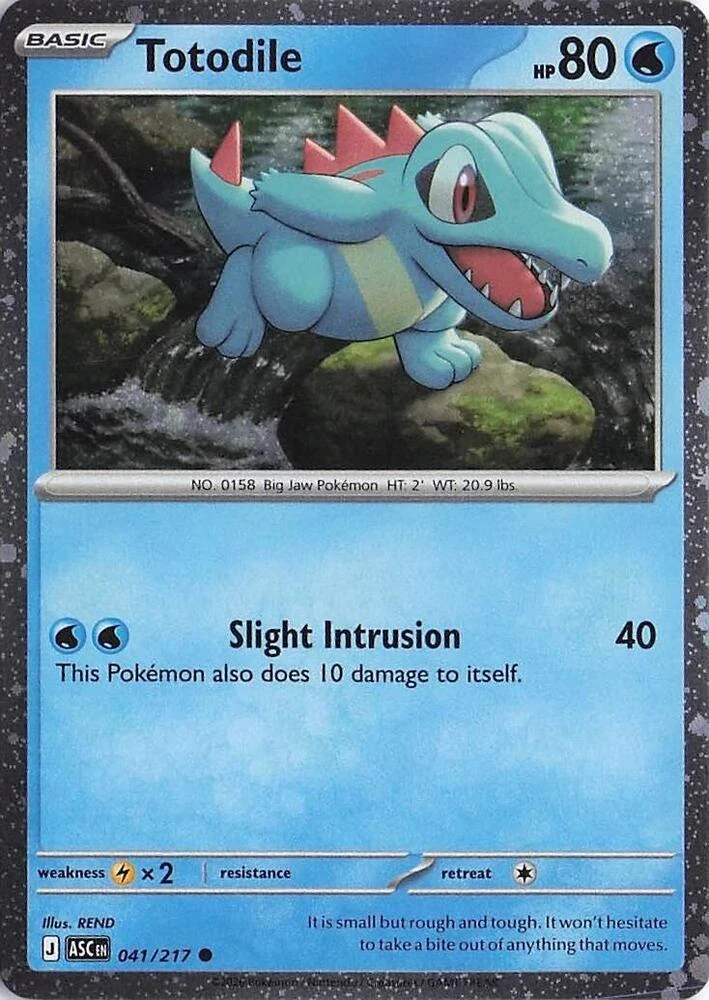 Totodile 041/217, English, Promotional reprint, Pixel Cosmos Holo Promo